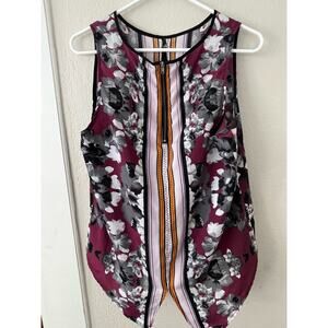 Mossimo sleeveless floral shirt size large